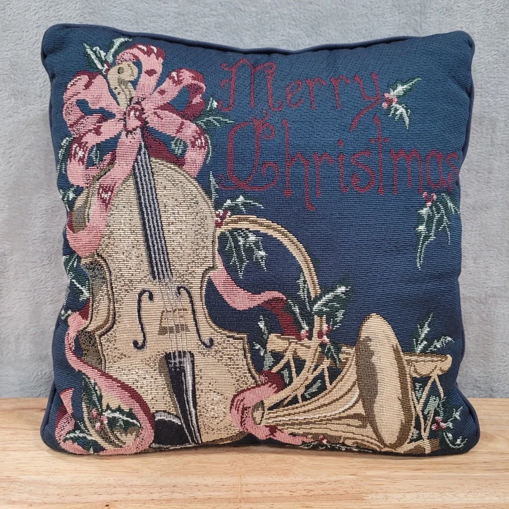 Christmas Throw Pillow 16x16 Holiday‎ Cottagecore